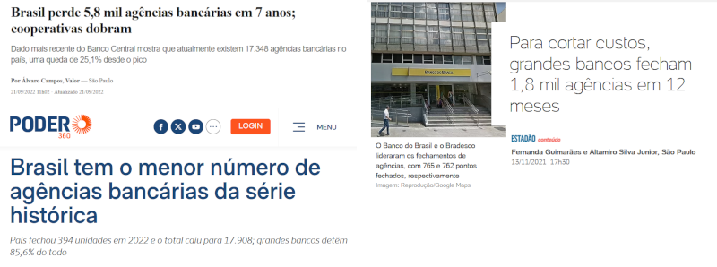 Contrastes: de um lado, reflexões sobre os resultados positivos das cotas na universidade mais prestigiada do país (Jornal da USP, 2016); de outro, reações contra iniciativas de inclusão no mercado de trabalho (G1, 2022).